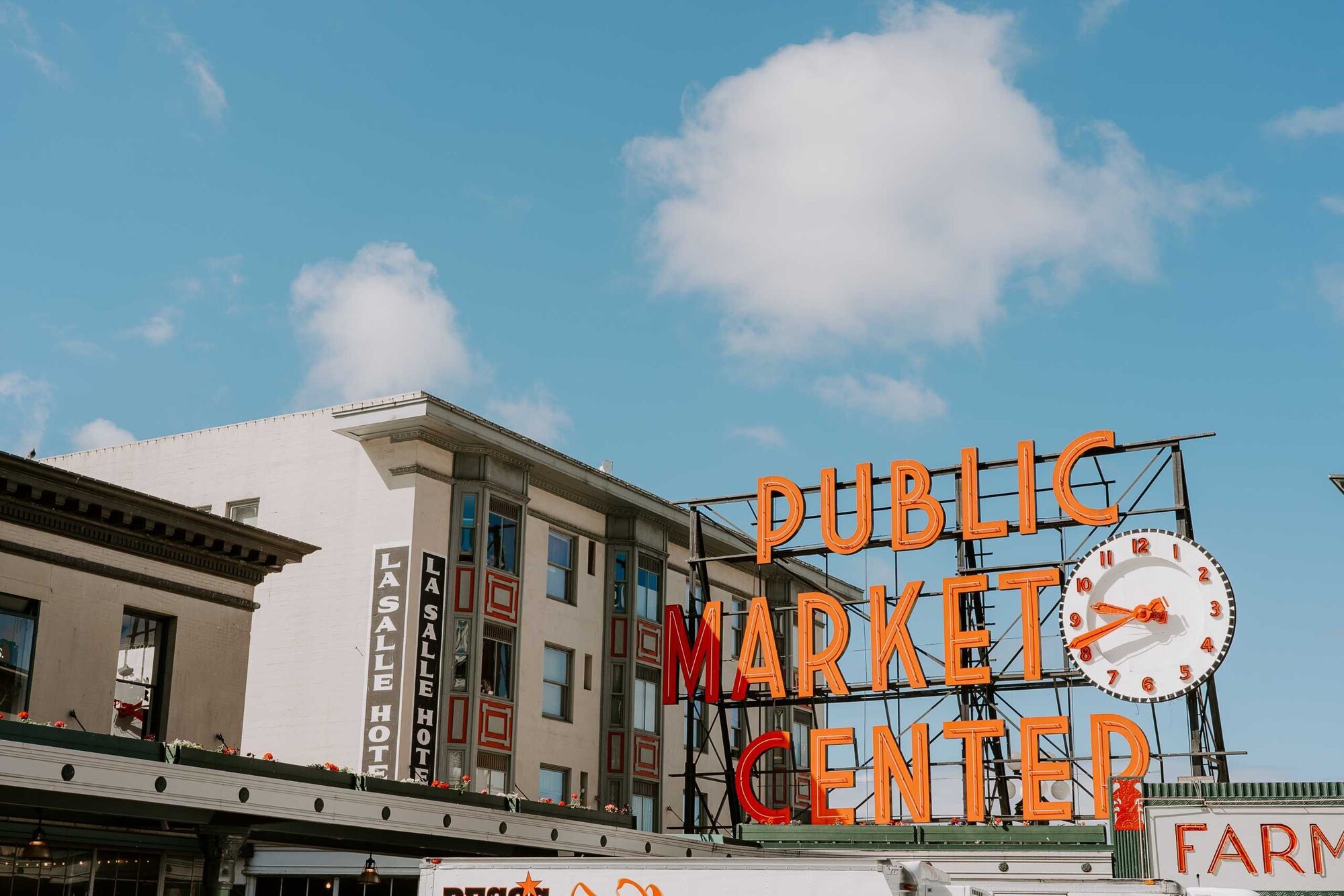 Seattle's Public Market Center sign