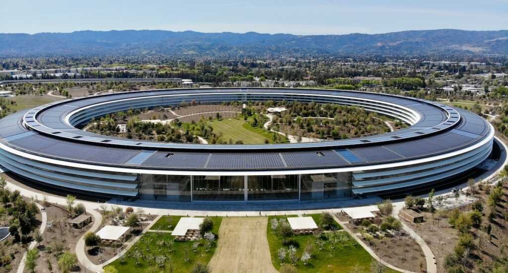 Apple's famous Cupertino Apple Loop office is near San Jose