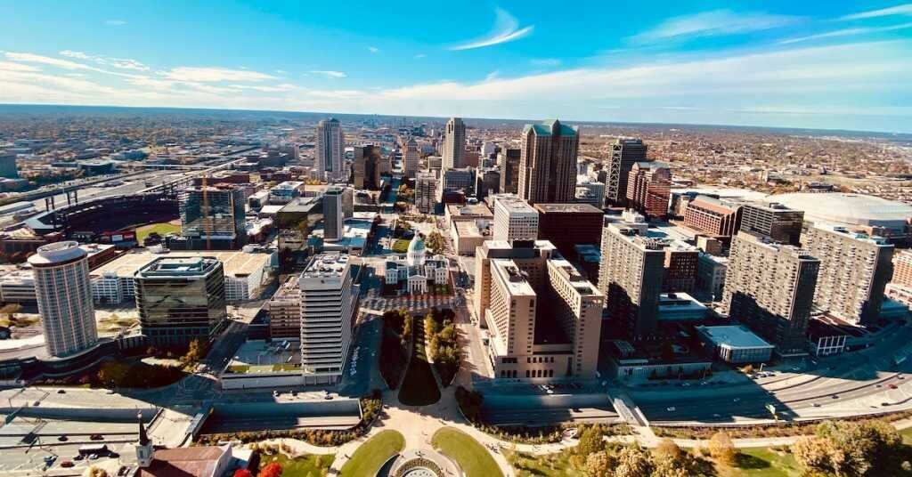 Office towers in St. Louis' central business district