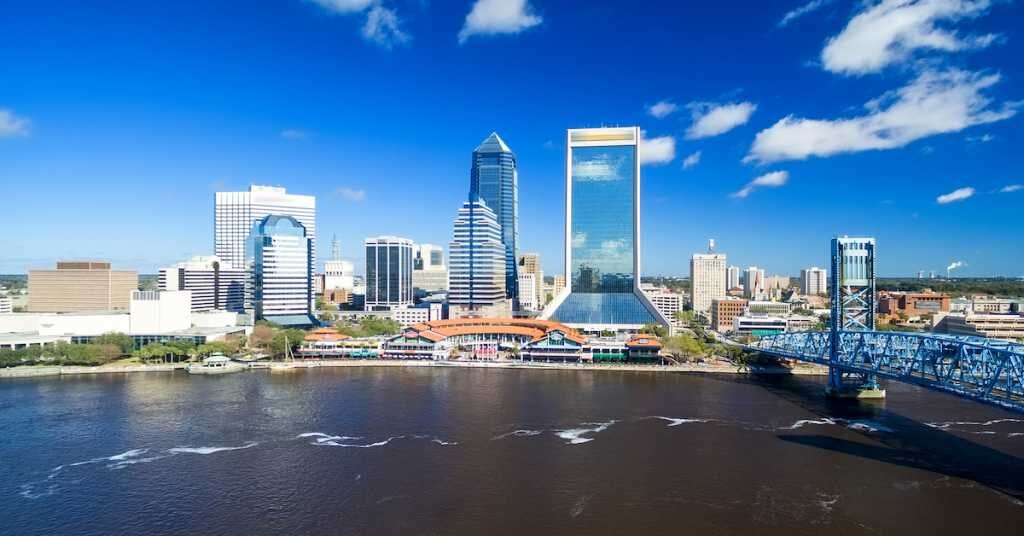 The city skyline of Jacksonville