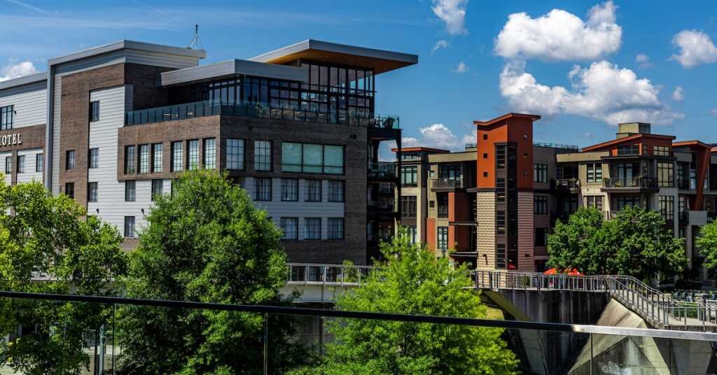 Chattanooga's office market and downtown as viewed from a city park