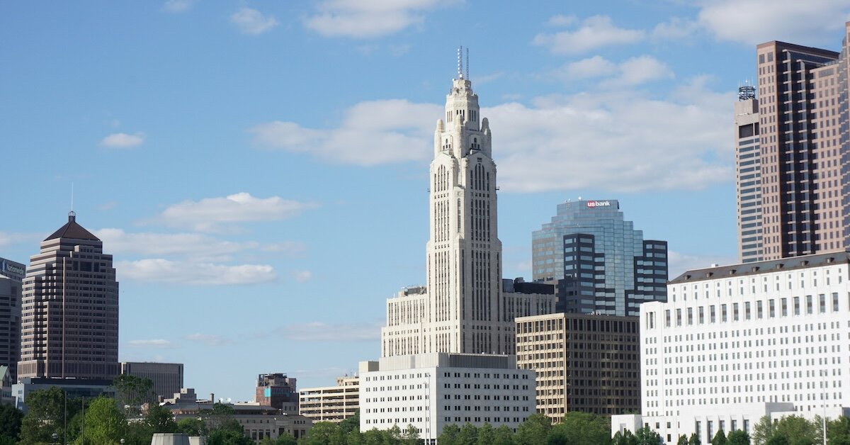 Office buildings in downtown Columbus Ohio