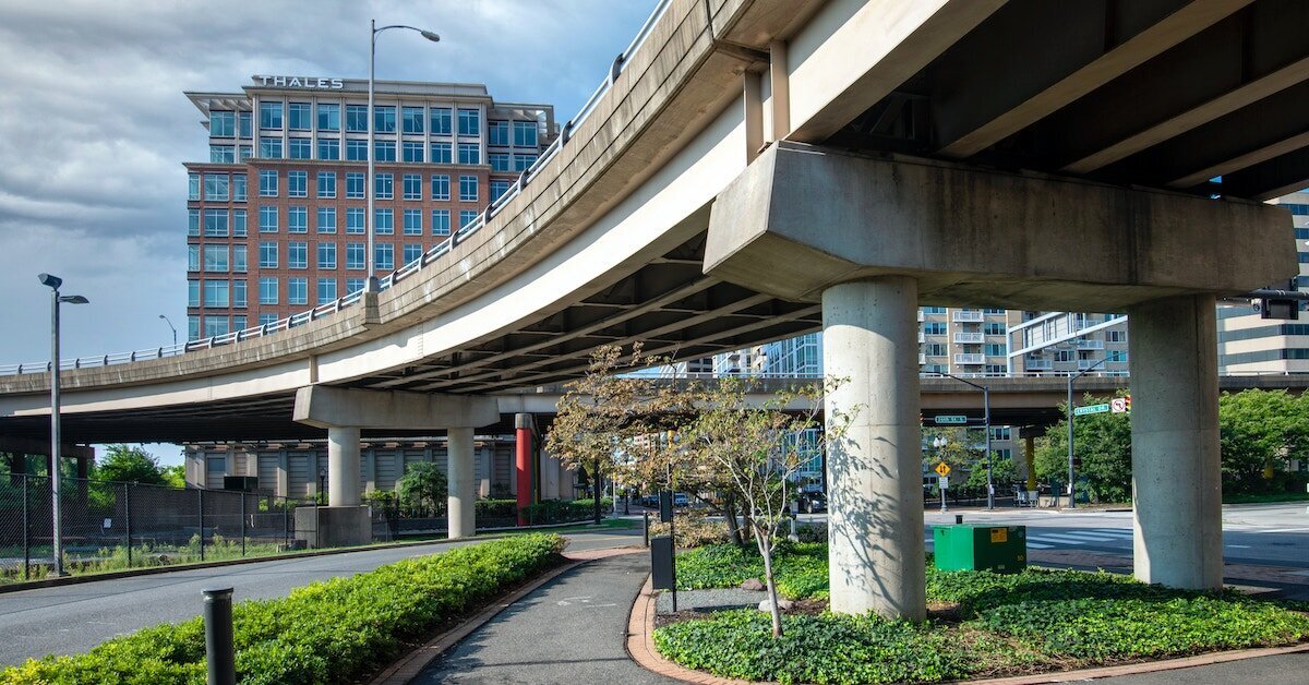 A freeway underpass in Washington DC