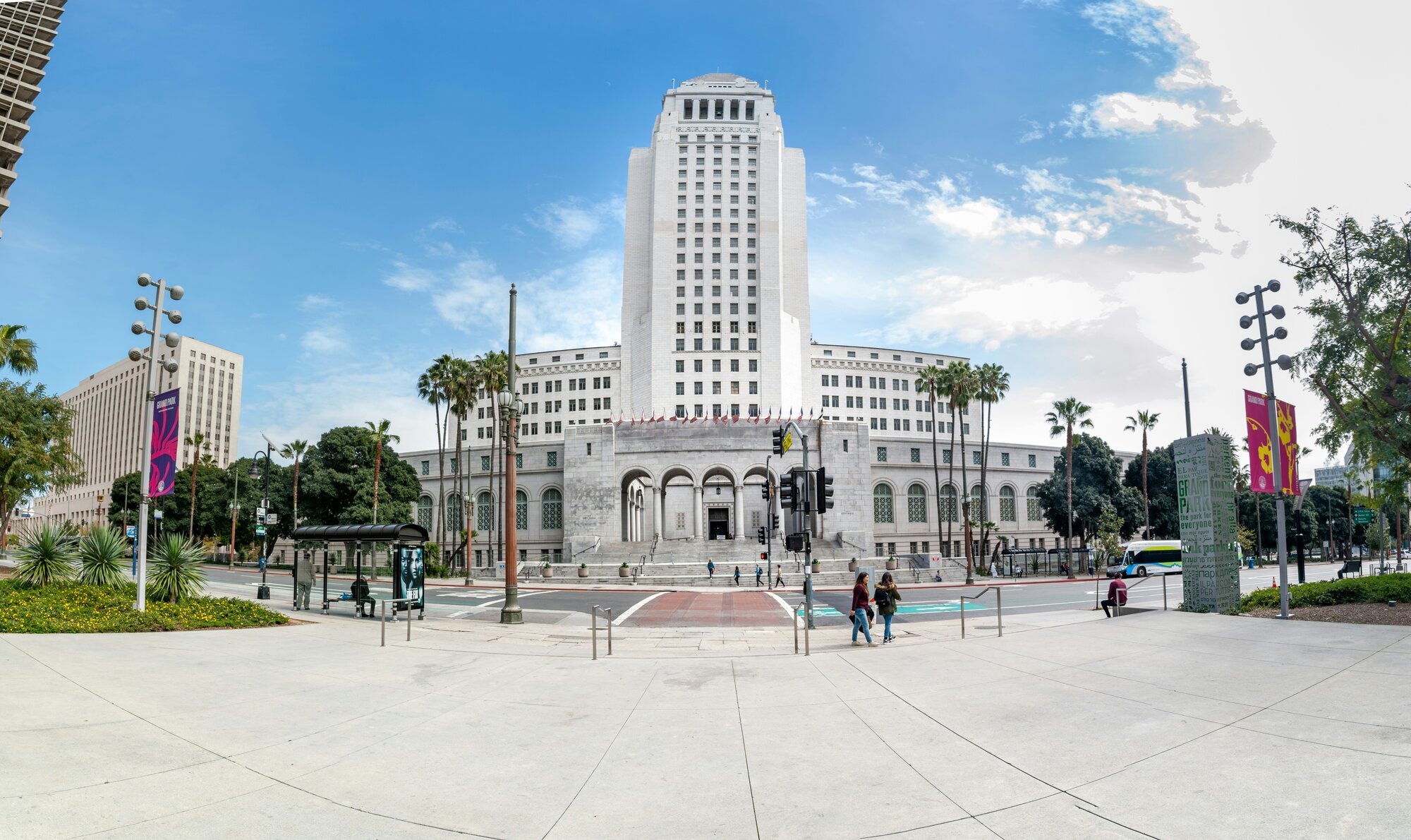 Los Angeles city hall during the day