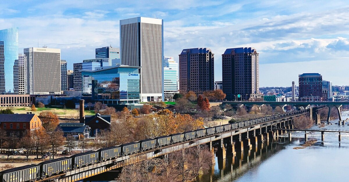The skyline of Richmond, Virginia, where John Jay Schwartz is based