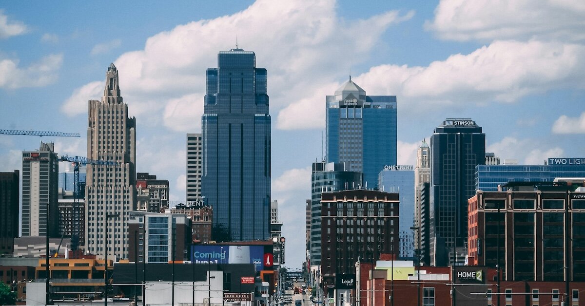 The downtown skyline of Kansas City during the daytime