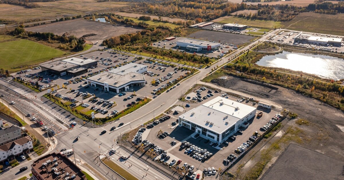 Industrial buildings on a large plot of land