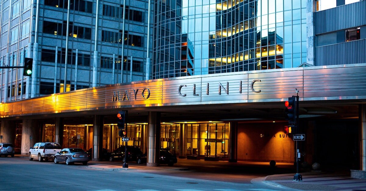 Front of Mayo Clinic building.