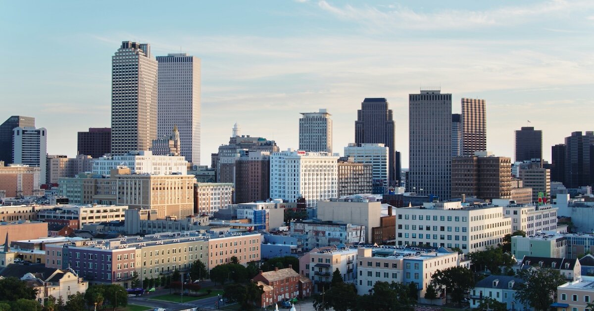 a panoramic view of Fort Worth, Texas at sunset