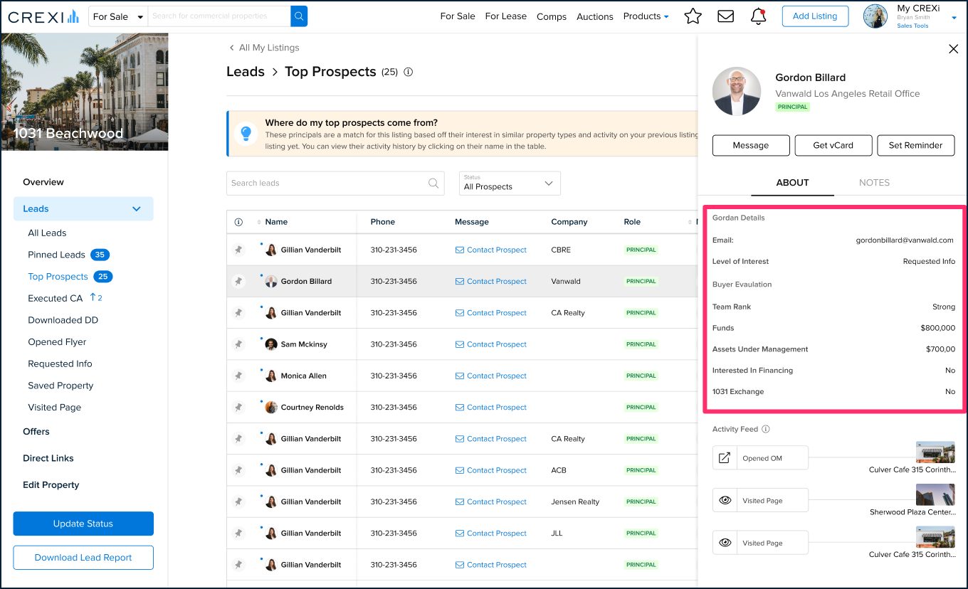 Instantly send prospects messages about your new listings.
