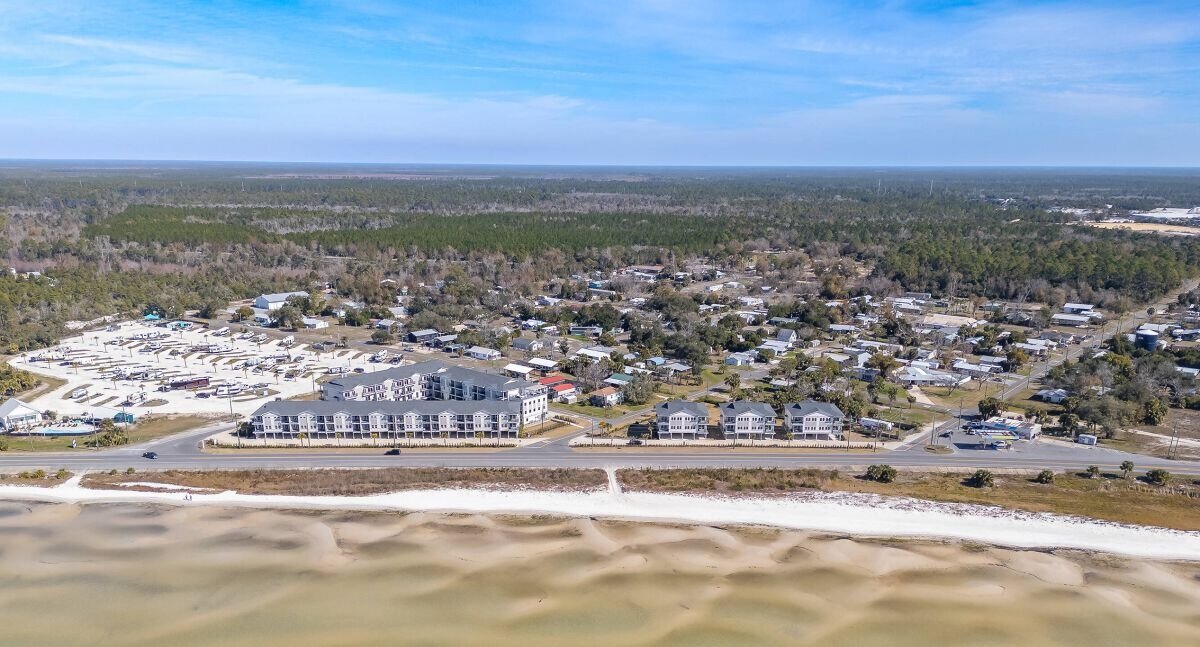 A drone photo of the Overlook at Port Saint Joe