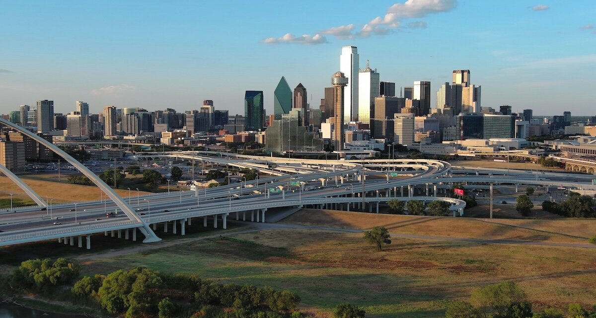 A few from beyond multiple freeways of Dallas' downtown skyline