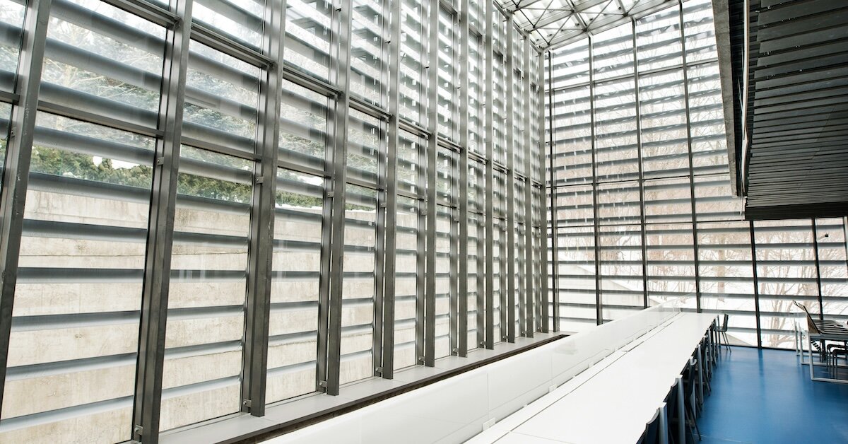 Decorative image of the inside of a commercial office