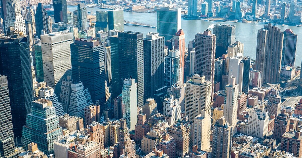 The Manhattan office skyline