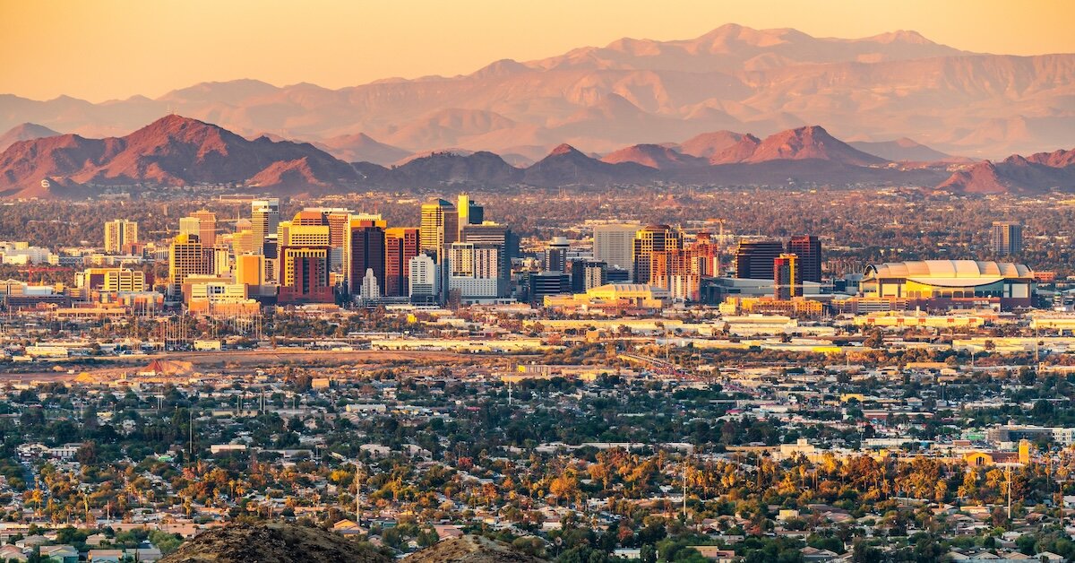 The full city of Phoenix with plenty of land available to invest in.