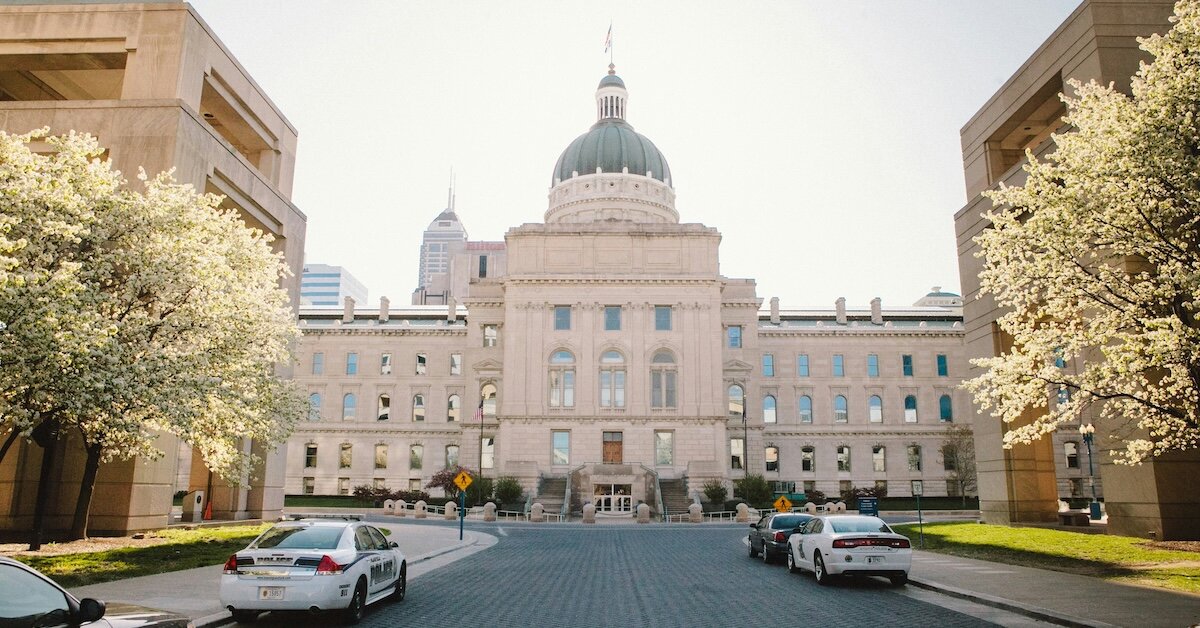 Indianapolis, IN's state Capitol building