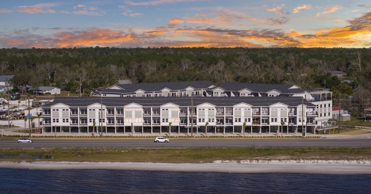 A drone photo of the Overlook at Port Saint Joe