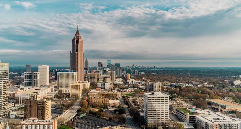 Downtown Atlanta, Georgia, with historic buildings against the skyline