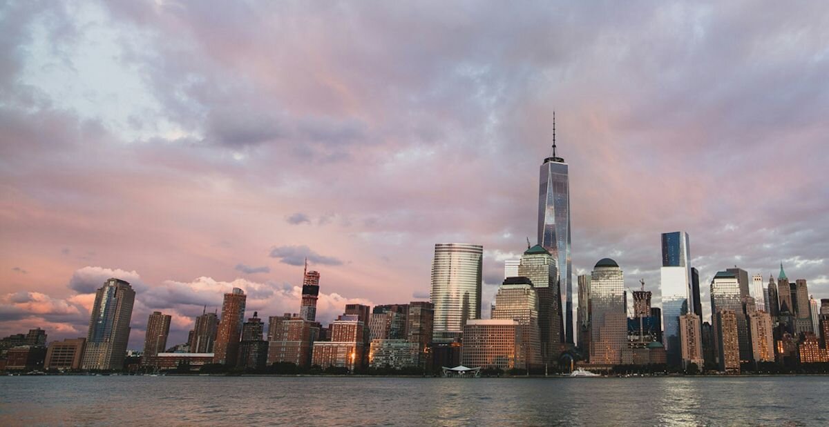 A city skyline as seen from across the bay