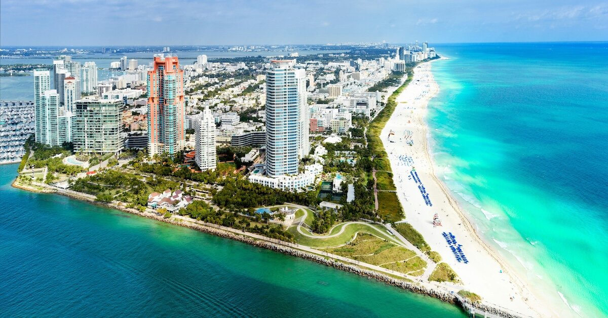 The Miami coastline has many retail hot spots