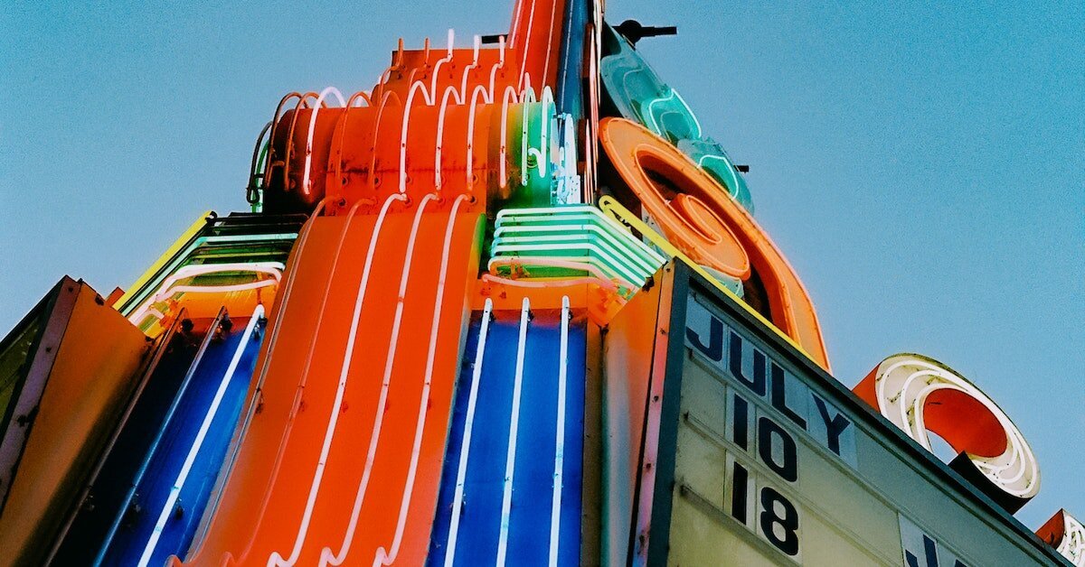 An old theater marquee in downtown Sacramento