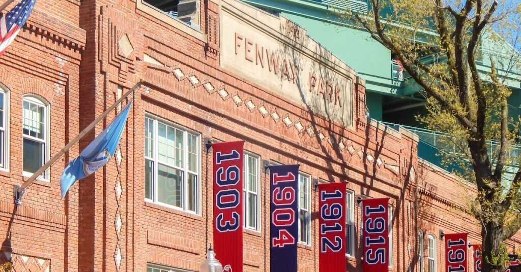 The outside of Fenway Park in Boston