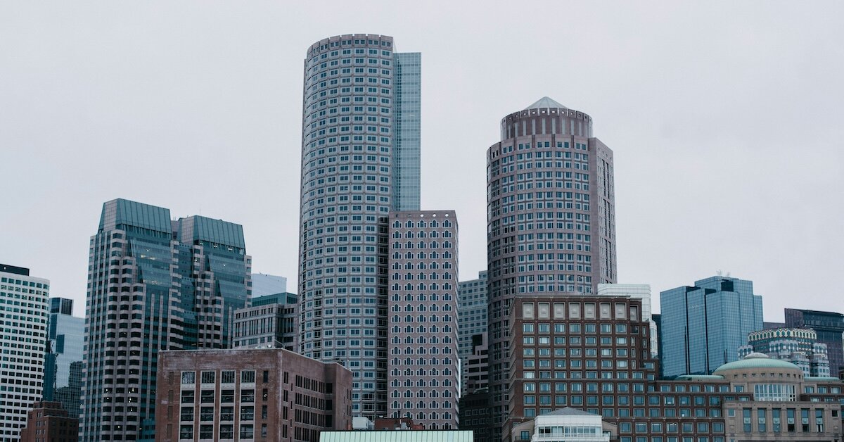 skyscrapers stretching up into the sky