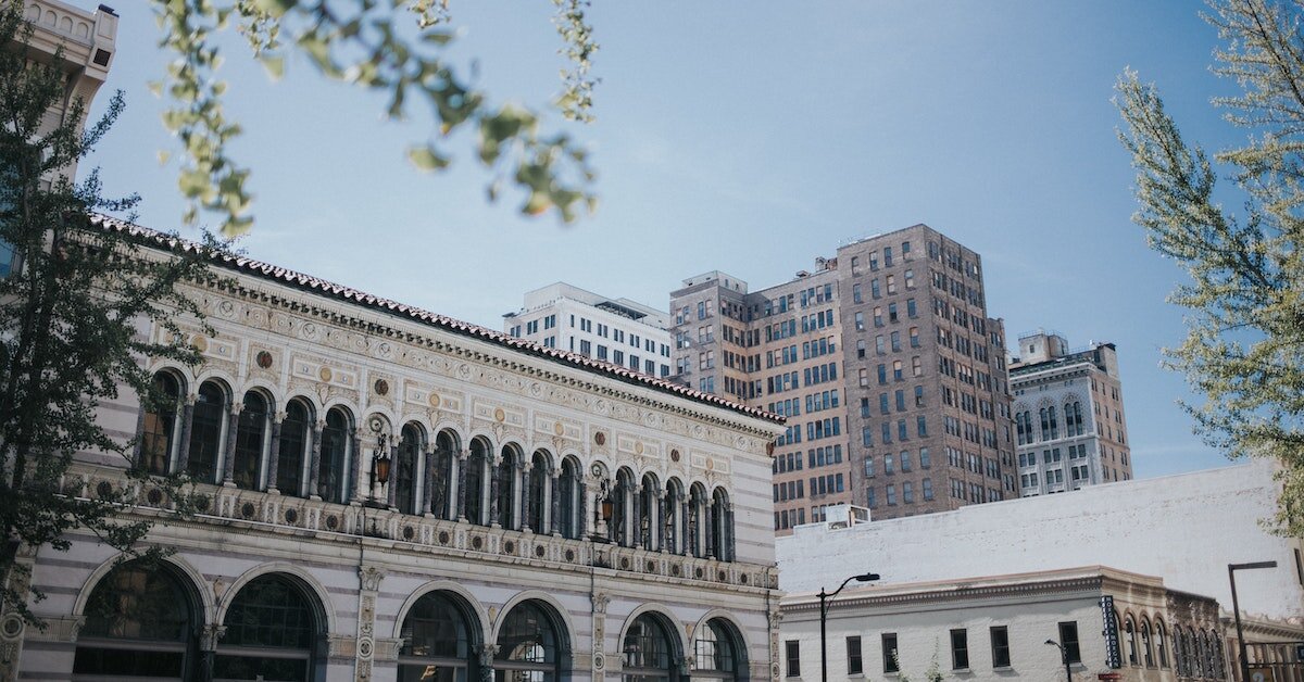 Shot of a heritage building side in Birmingham.