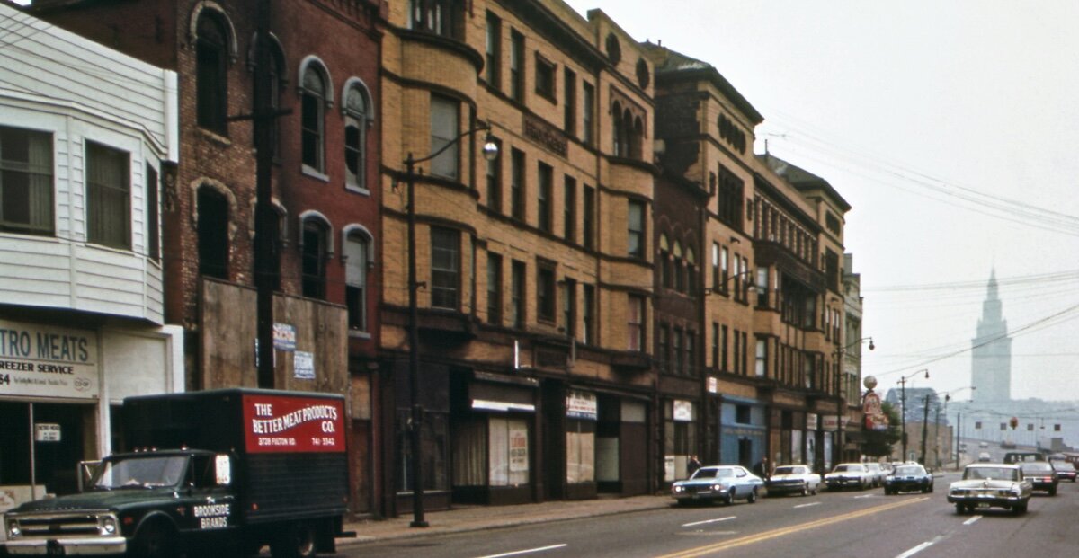 A retail street in Cleveland, Ohio