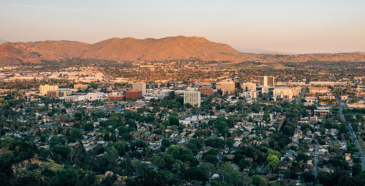 Several buildings, houses, and warehouses in the Inland Empire