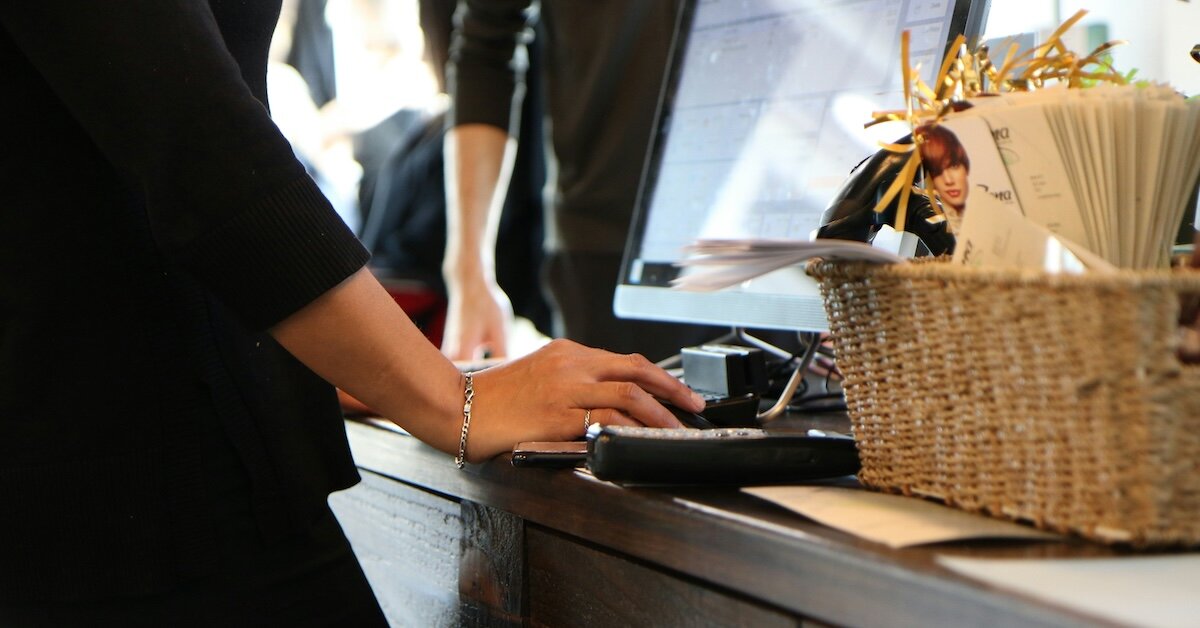 front desk of a restaurant