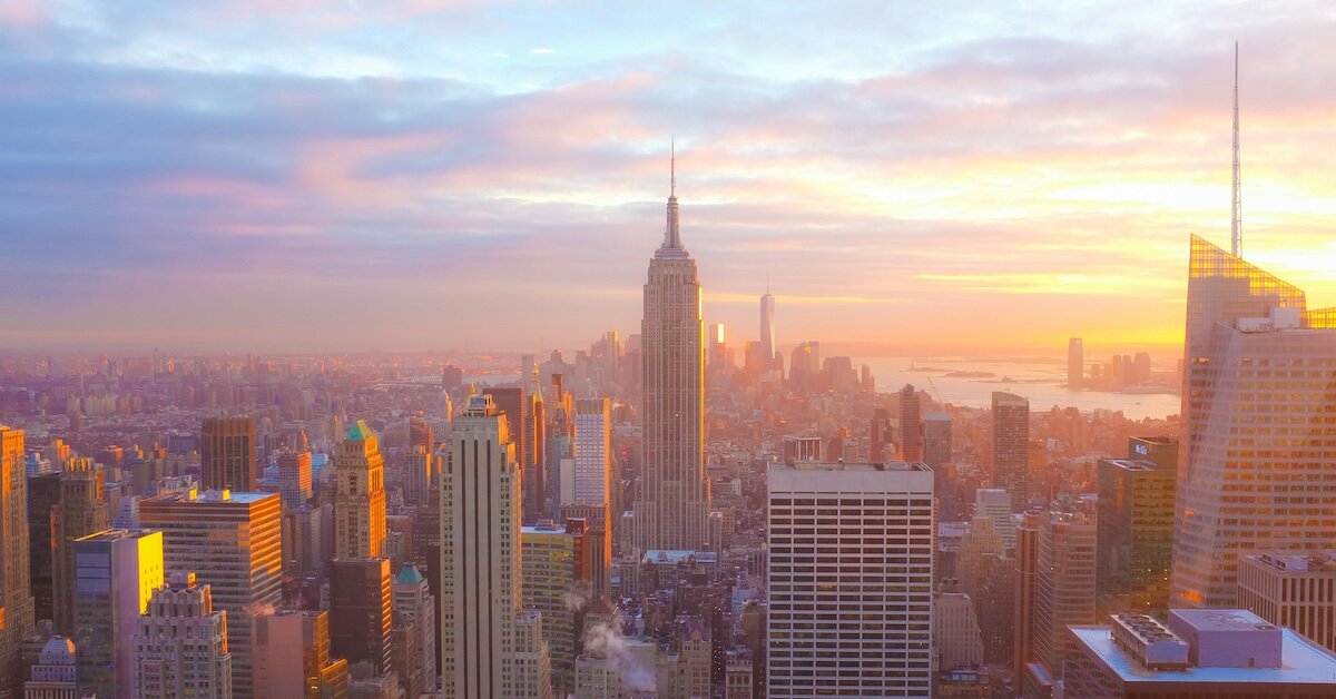 Sunrise over Manhattan New York City