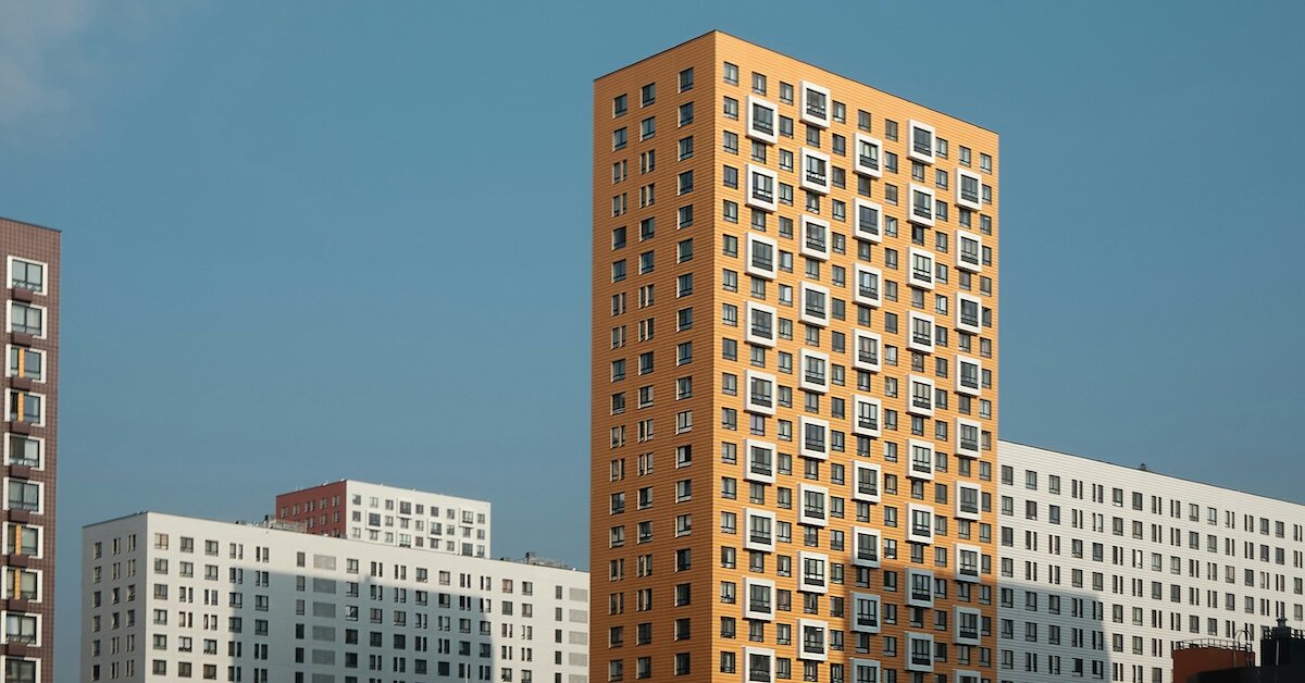 Brown and white commercial real estate buildings