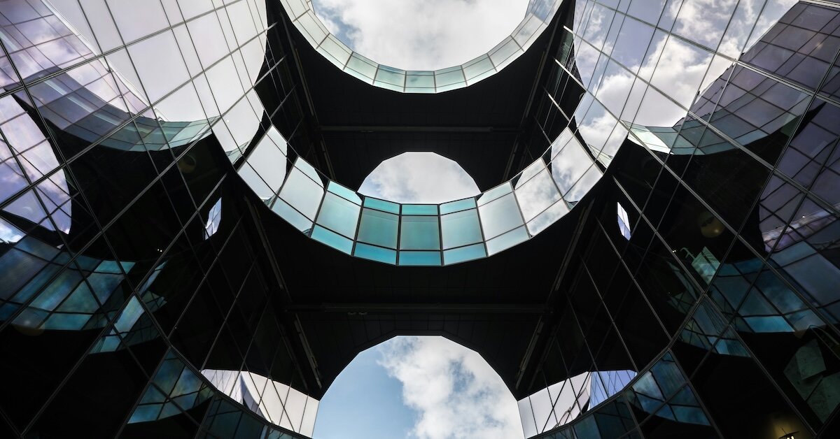 cool interior building design with curved windows