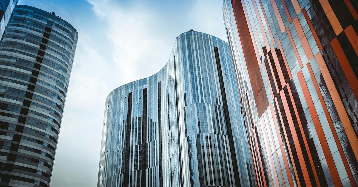 Decorative image of commercial real estate buildings