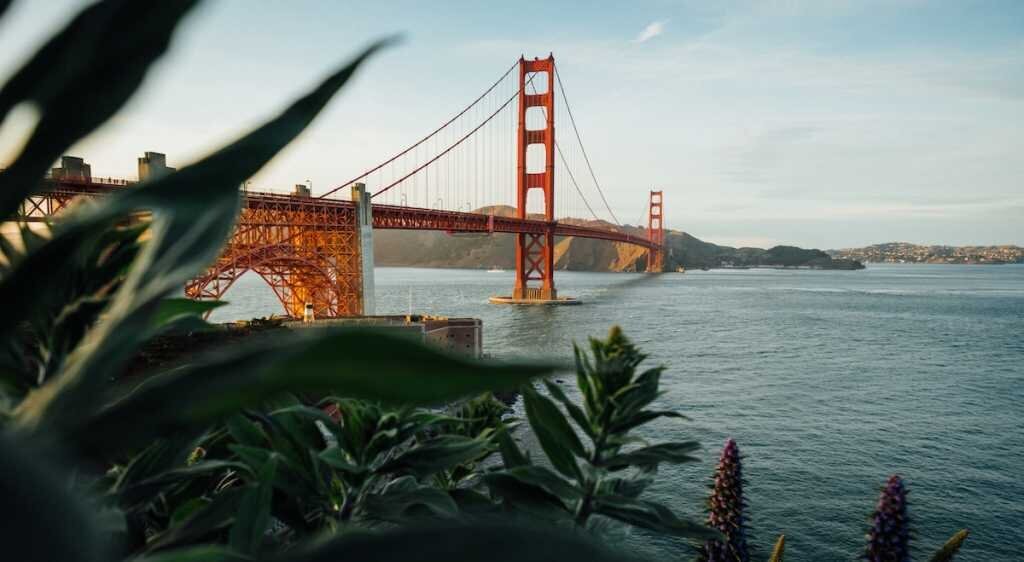 The iconic Golden Gate bridge