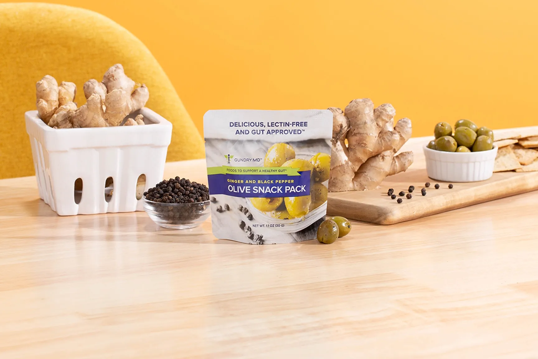 Olive Snack Packs Ginger and Black Pepper