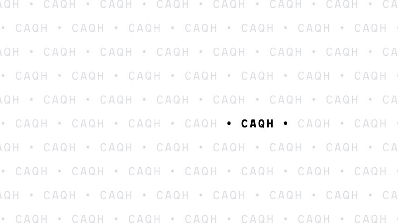 A graphic pattern made from the term "CAQH."