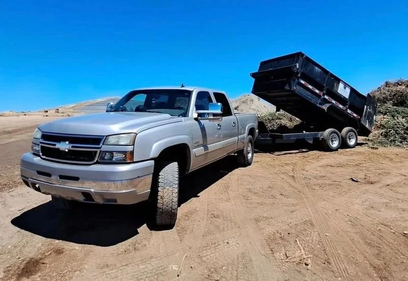 Junk Removal in progress on a residential property