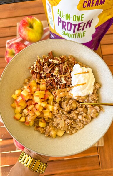 apple pie protein oats