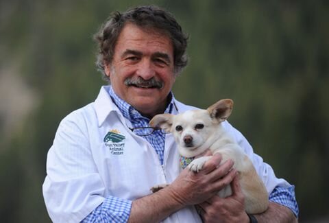Dr. Randy Acker, DVM, DACVS, the surgeon who performed Mojo's bilateral hip replacement