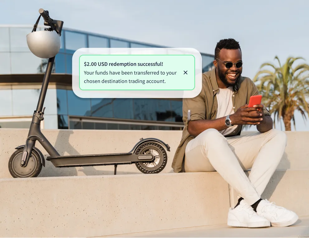 Redeem reward points for cash