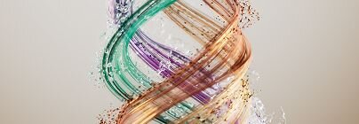 Colorful swirling lines inspired by Ploom AURA-1