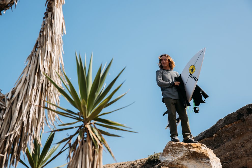 Man with a surfboard 