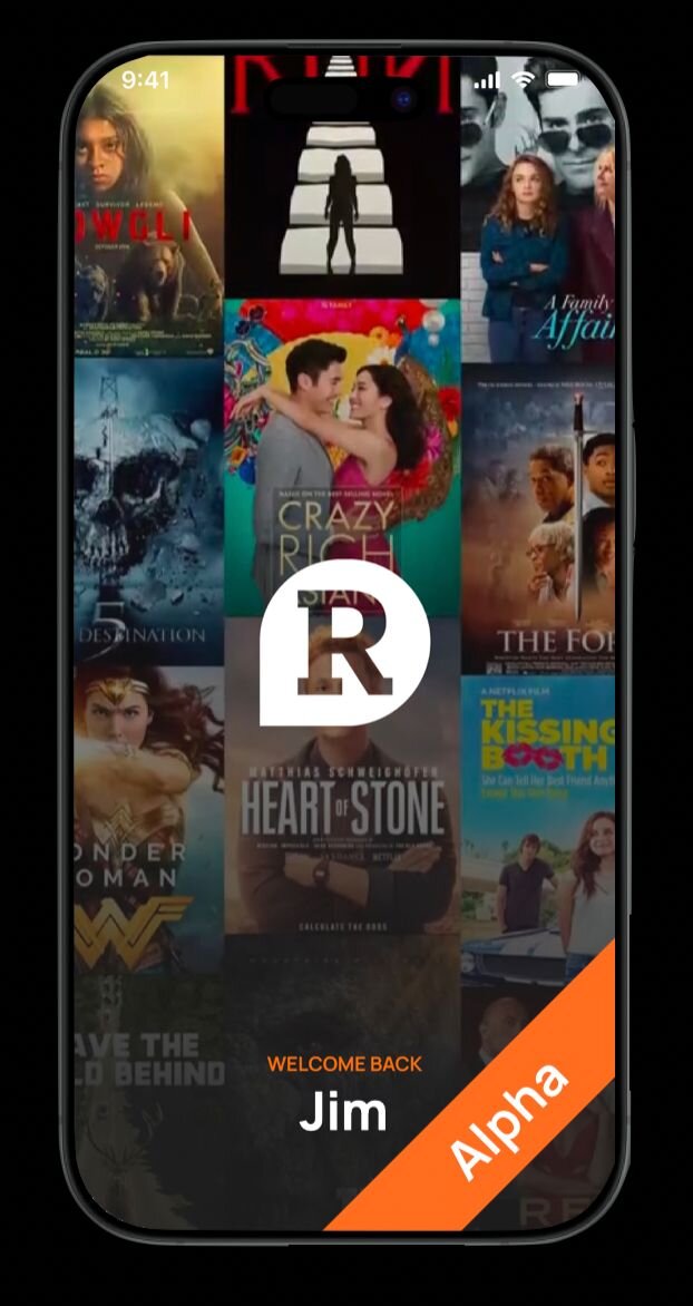 Modern streaming app interface showing content recommendations