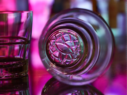 dahlia stacking rocks glass