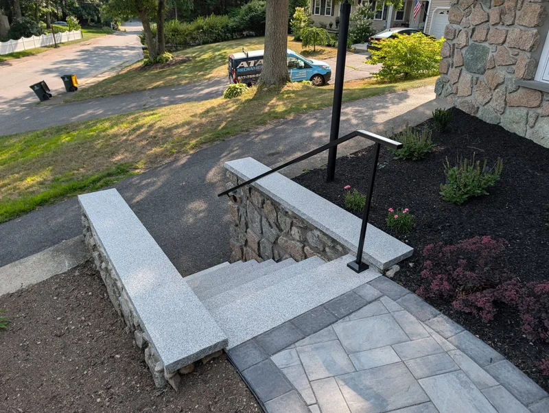 Modern walkway stair railing