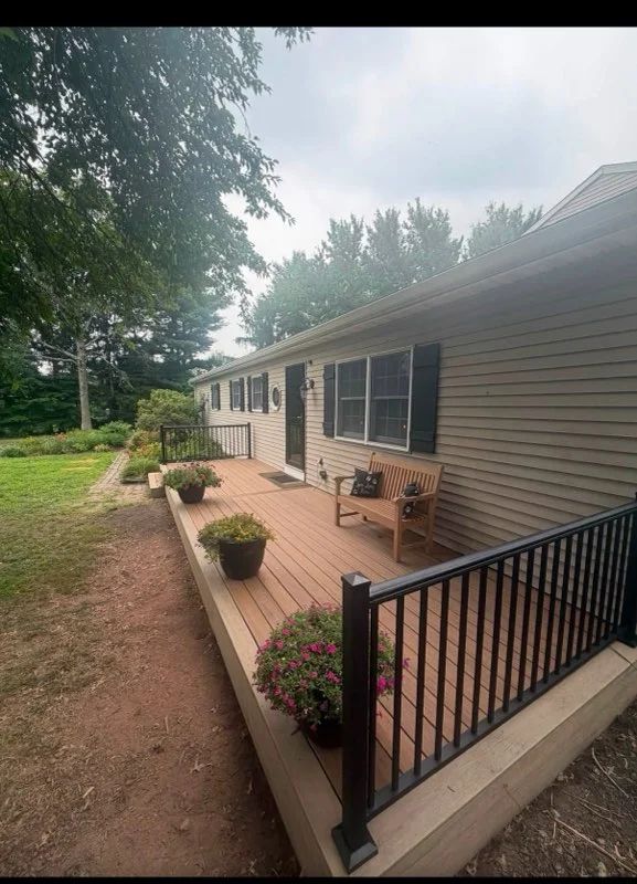 Front Entry Deck with Black Railing — Pennsylvania