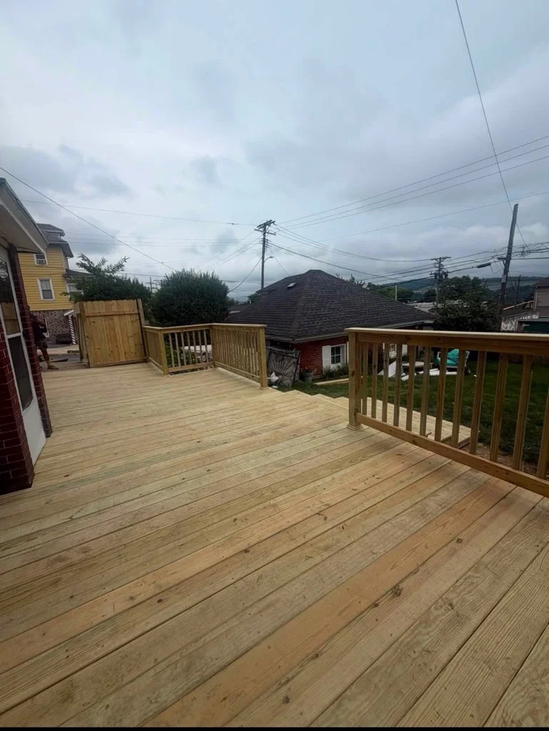 Pressure-Treated Deck with Wood Railing — Pennsylvania