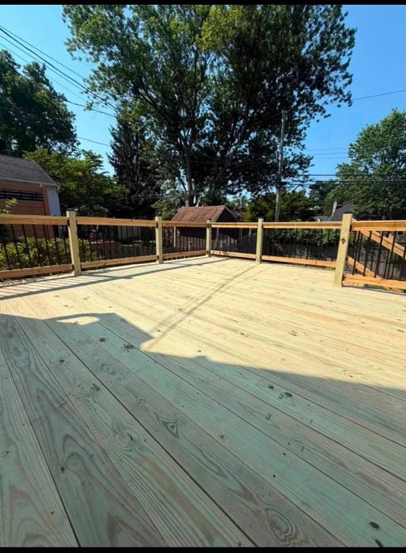 Open Deck with Black Aluminum Railing — Pennsylvania